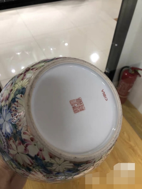古玩陶瓷粉彩百花不落地蓋罐真品鑒賞圖