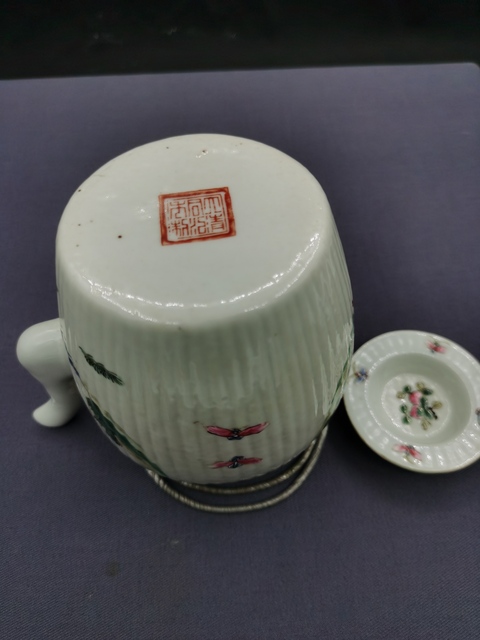 古玩陶瓷清同治 粉彩長亭送別壺真品鑒賞圖