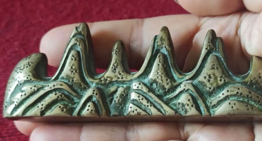 古玩銅器筆架真品鑒賞圖