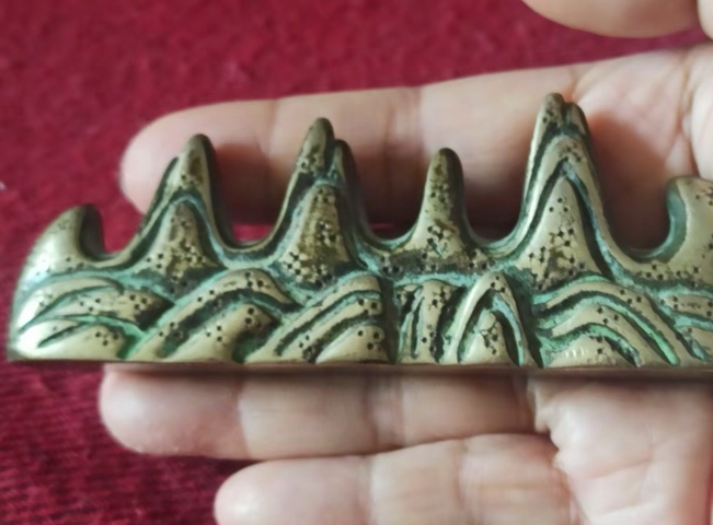 古玩銅器筆架真品鑒賞圖