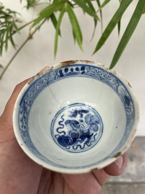古玩陶瓷青花壽字紋杯真品鑒賞圖