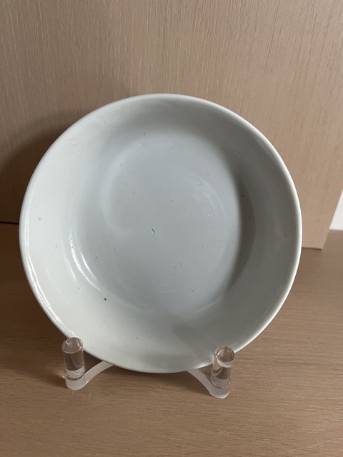 古玩陶瓷晚清青花礬紅云蝠紋碗真品鑒賞圖