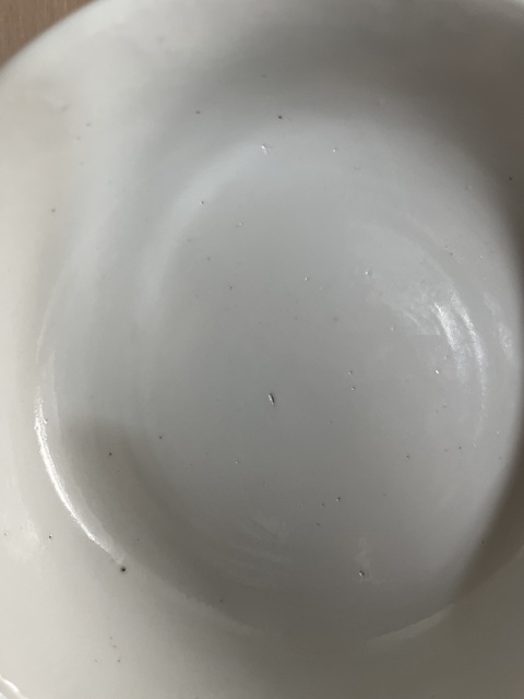 古玩陶瓷晚清青花礬紅云蝠紋碗真品鑒賞圖
