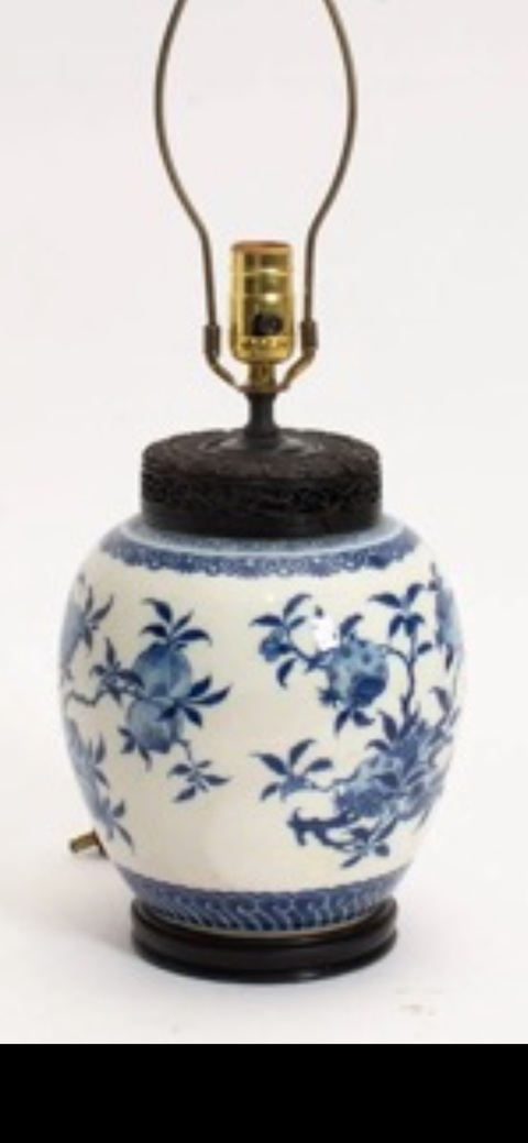 古玩陶瓷福壽三多紋青花罐真品鑒賞圖