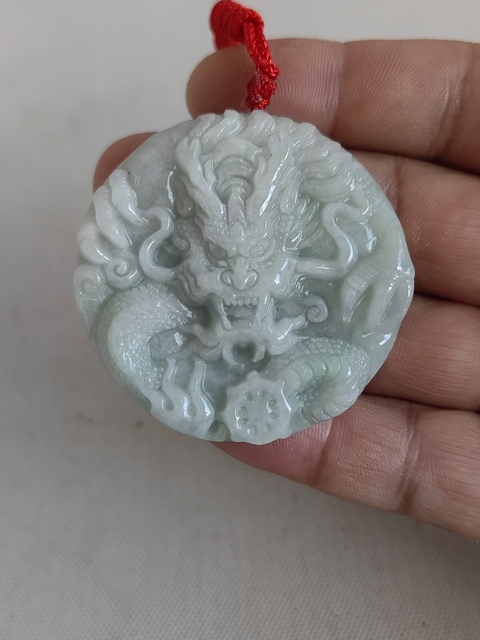 古玩玉器天然翡翠“龍鳳牌”拍賣，當前價格220元
