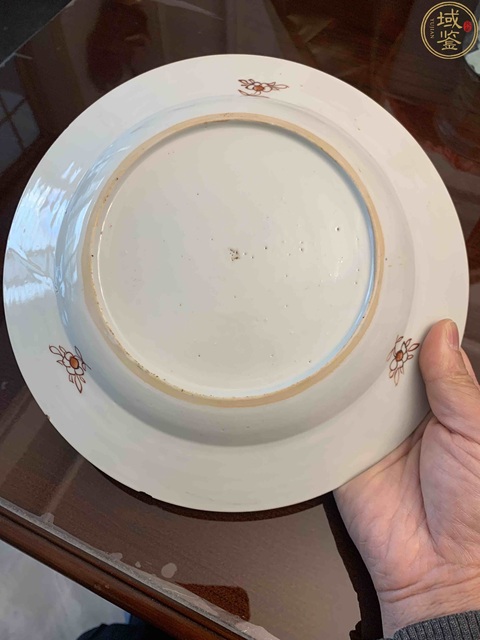 古玩陶瓷雍正細路粉彩盤真品鑒賞圖