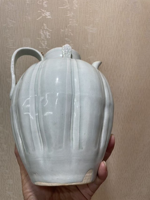 古玩陶瓷湖田窯瓜棱壺真品鑒賞圖