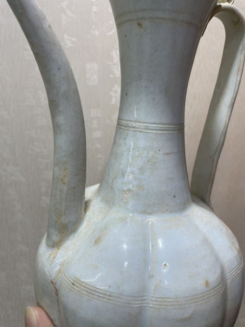 古玩陶瓷北宋瓜棱執壺真品鑒賞圖