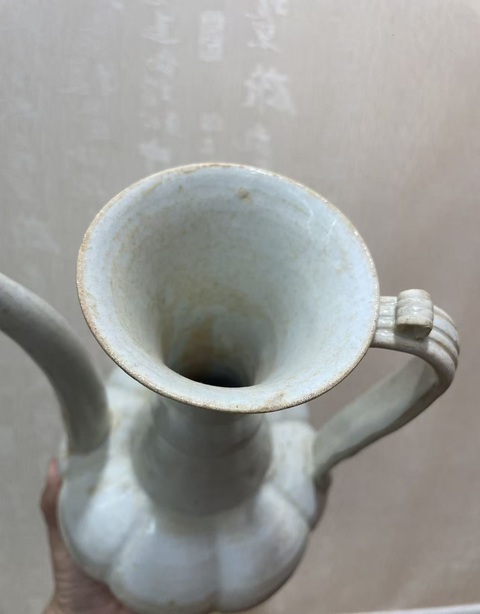 古玩陶瓷北宋瓜棱執壺真品鑒賞圖