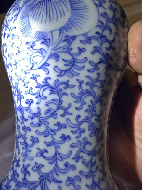 古玩陶瓷青花鳳尾尊真品鑒賞圖