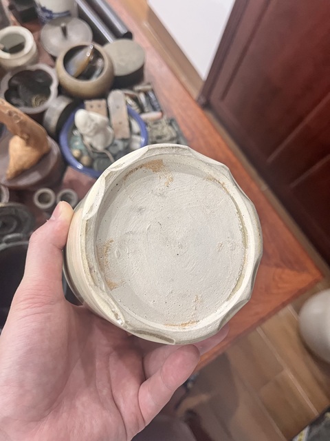古玩陶瓷白釉筒式香爐真品鑒賞圖