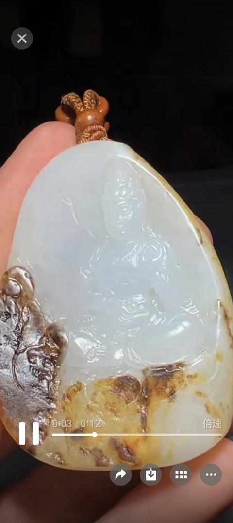古玩玉器籽料觀音真品鑒賞圖