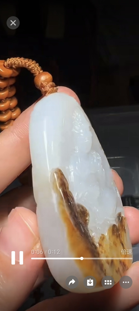 古玩玉器籽料觀音真品鑒賞圖