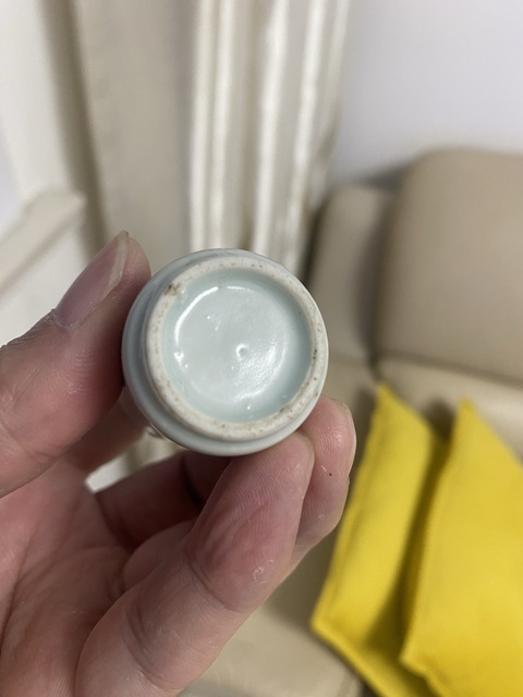古玩陶瓷晚清青花釉里紅鼻煙壺真品鑒賞圖