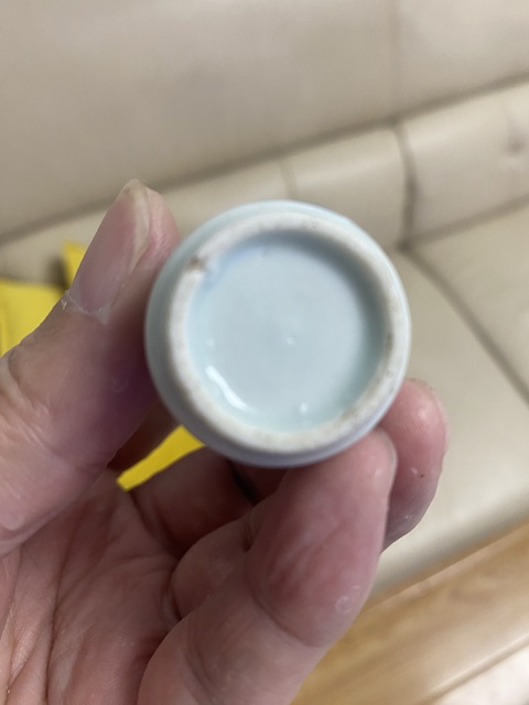 古玩陶瓷晚清青花釉里紅鼻煙壺真品鑒賞圖