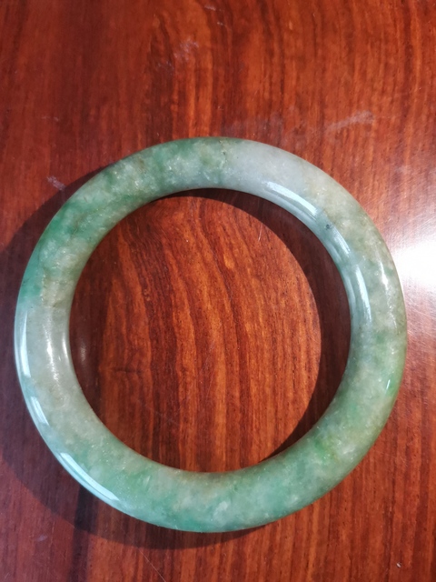 古玩玉器翡翠手鐲真品鑒賞圖