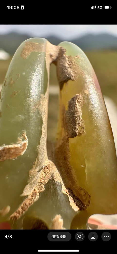 古玩玉器做舊仿“紅山文化”玉神人真品鑒賞圖