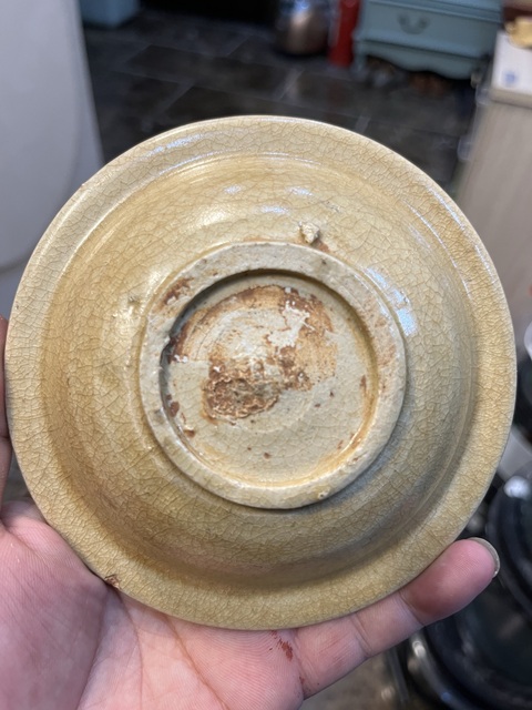 古玩陶瓷龍泉窯青釉洗真品鑒賞圖