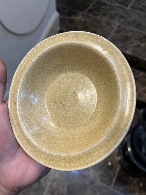 古玩陶瓷龍泉窯青釉洗真品鑒賞圖