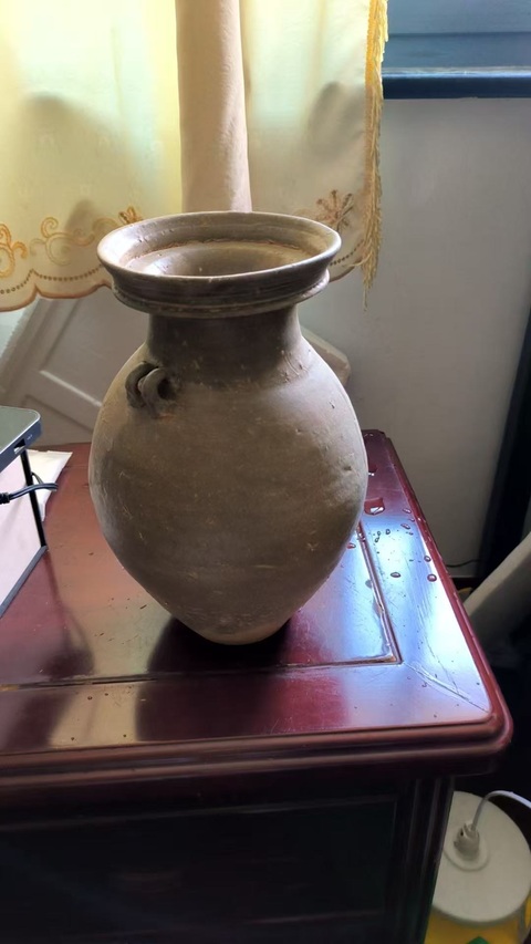 古玩陶瓷越窯青瓷四系罐真品鑒賞圖