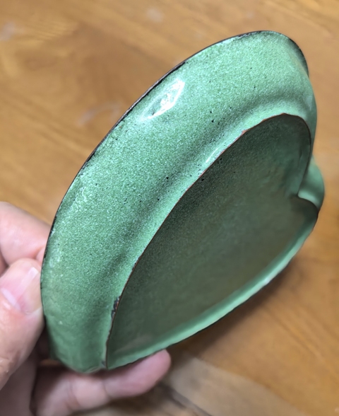 古玩陶瓷民國 銅胎畫琺瑯愛心盤真品鑒賞圖