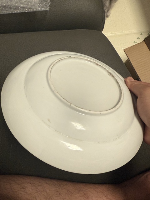 古玩陶瓷廣五彩盤真品鑒賞圖
