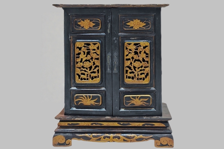 古玩雜項佛龕真品鑒賞圖