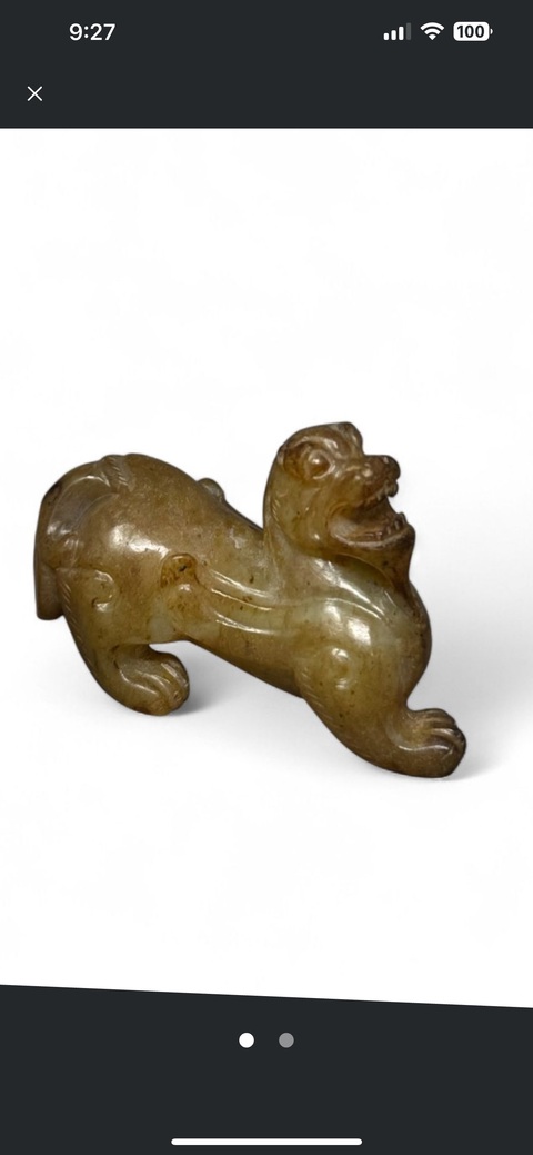 古玩玉器仿古做舊瑞獸題材擺件真品鑒賞圖