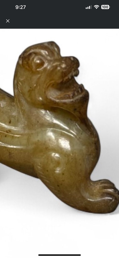 古玩玉器仿古做舊瑞獸題材擺件真品鑒賞圖