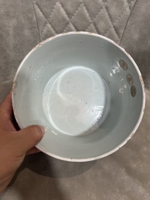 古玩陶瓷人物山水紋青花筆海真品鑒賞圖