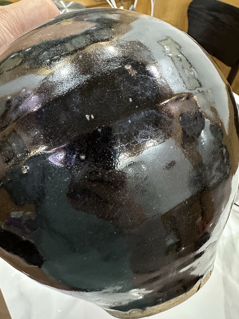 古玩陶瓷金元磁州窯黑釉鐵銹花嘟嚕瓶真品鑒賞圖