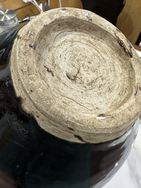 古玩陶瓷金元磁州窯黑釉鐵銹花嘟嚕瓶真品鑒賞圖