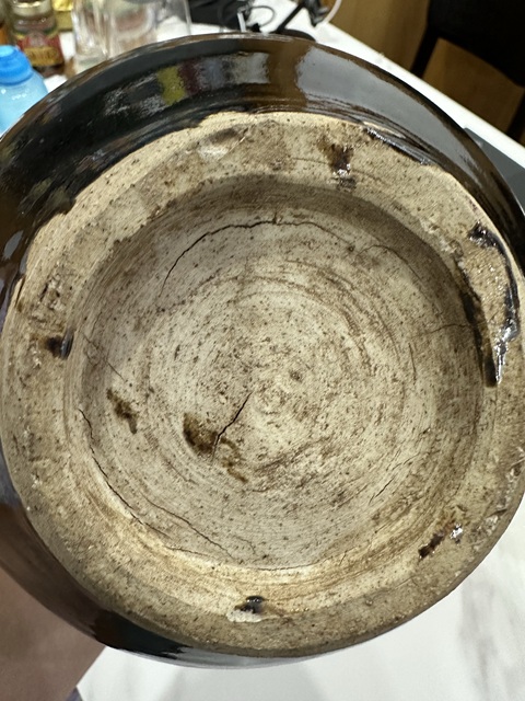 古玩陶瓷金元磁州窯黑釉鐵銹花嘟嚕瓶真品鑒賞圖