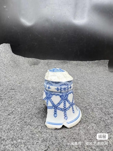 古玩陶瓷青花酥油燈瓷片真品鑒賞圖