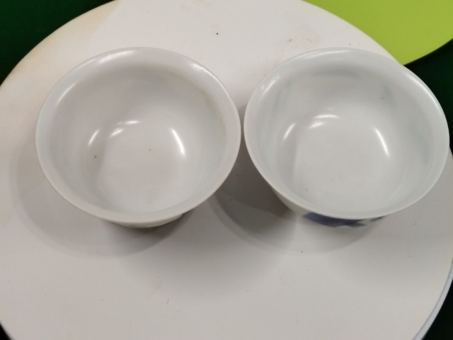 古玩陶瓷高士圖青花杯真品鑒賞圖