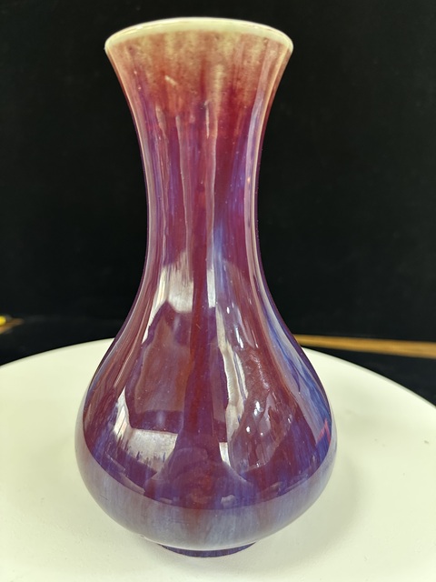 古玩陶瓷清中期窯變釉玉壺春瓶拍賣(mài)，當(dāng)前價(jià)格22000元