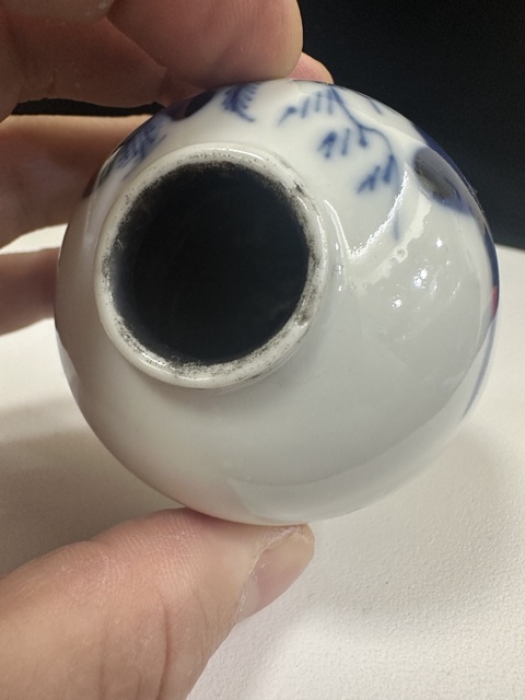 古玩陶瓷清中期青花山水紋水盂拍賣，當前價格999元