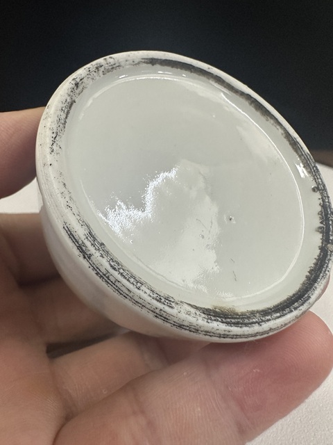 古玩陶瓷清中期青花山水紋水盂拍賣，當前價格999元