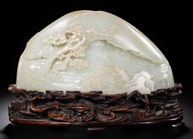 古玩玉器山子真品鑒賞圖