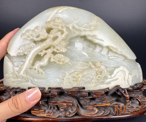 古玩玉器山子真品鑒賞圖