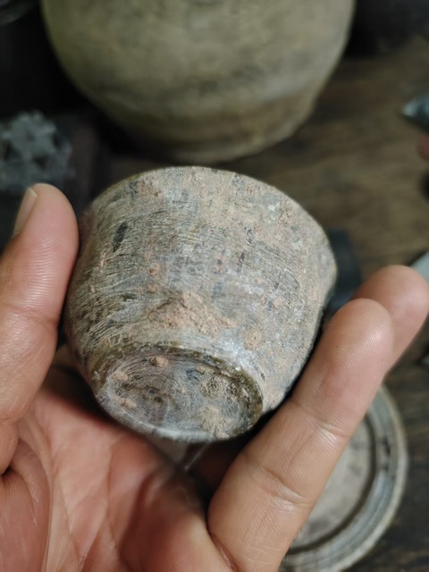 古玩玉器石茶盞及托一套真品鑒賞圖