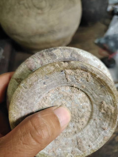 古玩玉器石茶盞及托一套真品鑒賞圖