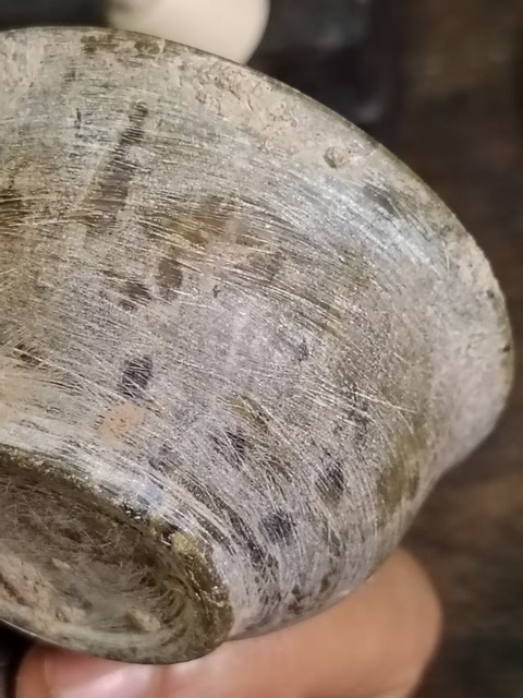 古玩玉器石茶盞及托一套真品鑒賞圖