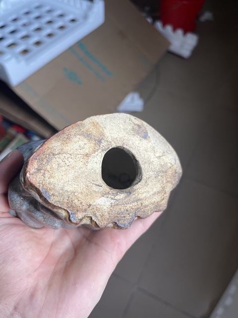 古玩陶瓷八九十年代窯變釉觀音瓷塑真品鑒賞圖