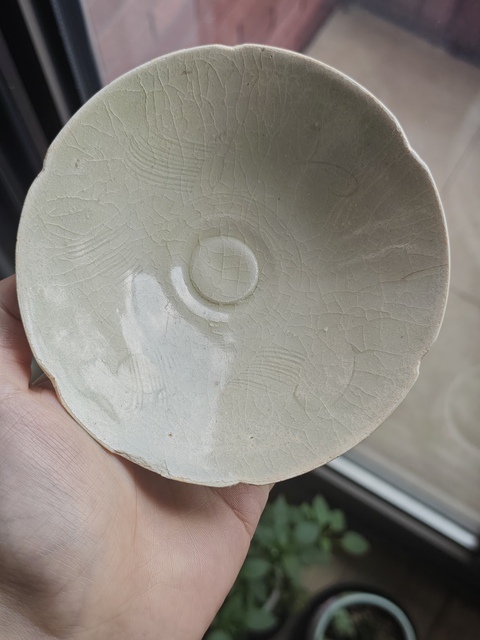 古玩陶瓷青白釉花口碗真品鑒賞圖
