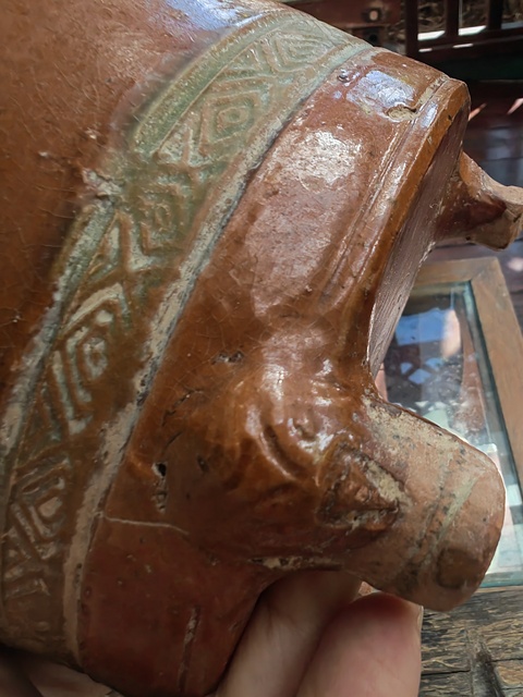 古玩陶瓷二道釉飄彩三足奩真品鑒賞圖