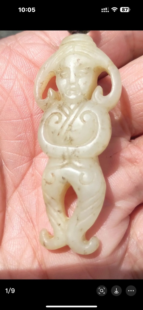 古玩玉器和田玉人真品鑒賞圖