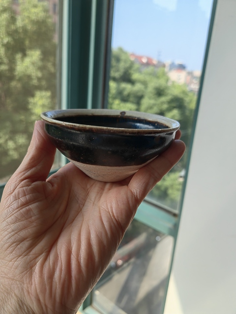 古玩陶瓷贛州窯白覆輪茶盞真品鑒賞圖