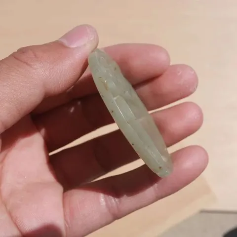 古玩玉器和田玉雕“筆舔”真品鑒賞圖
