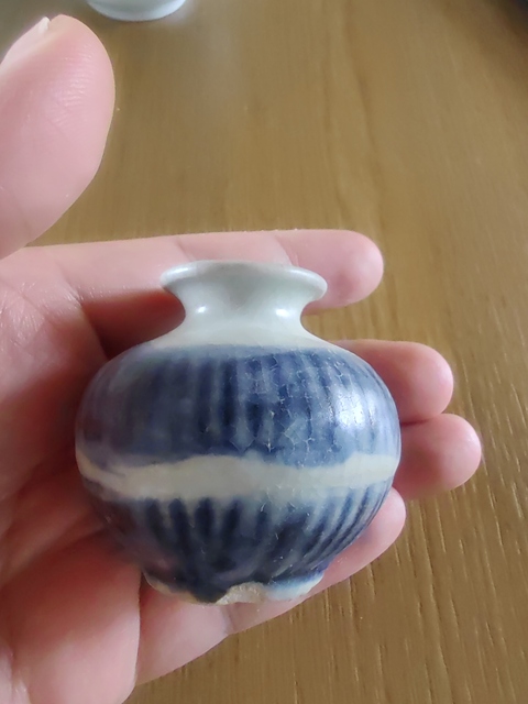 古玩陶瓷明中期·青花水盂拍賣，當前價格900元